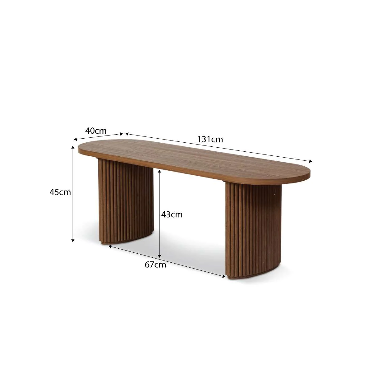 Amara Bench Seat - Walnut - Image 7