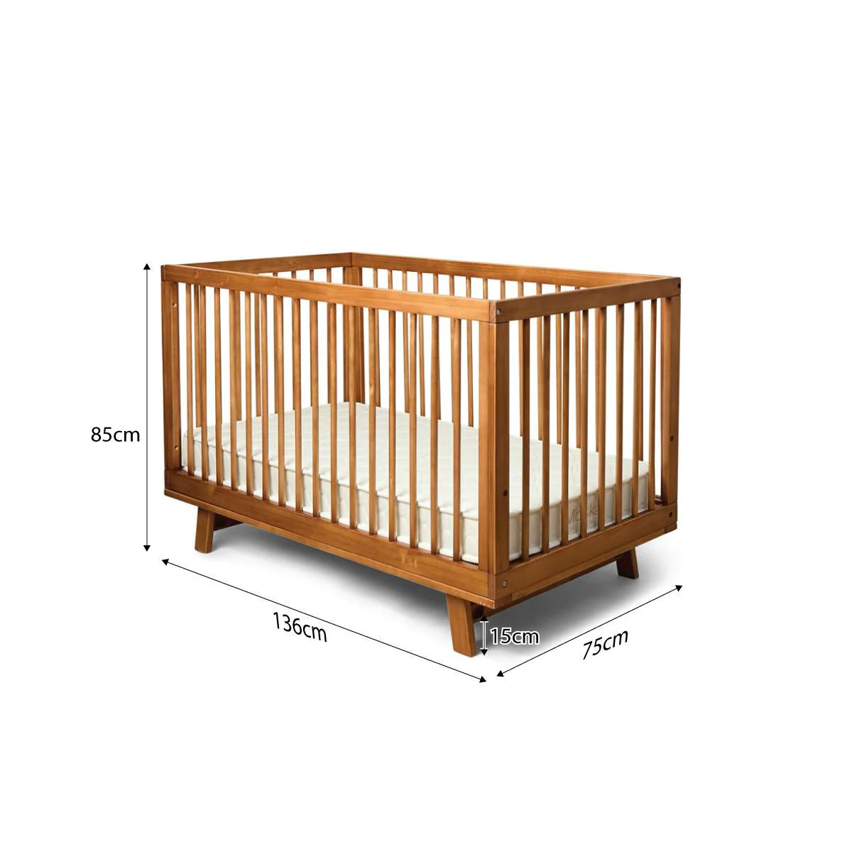 Aspen Classic Cot - Hazelnut - Image 7