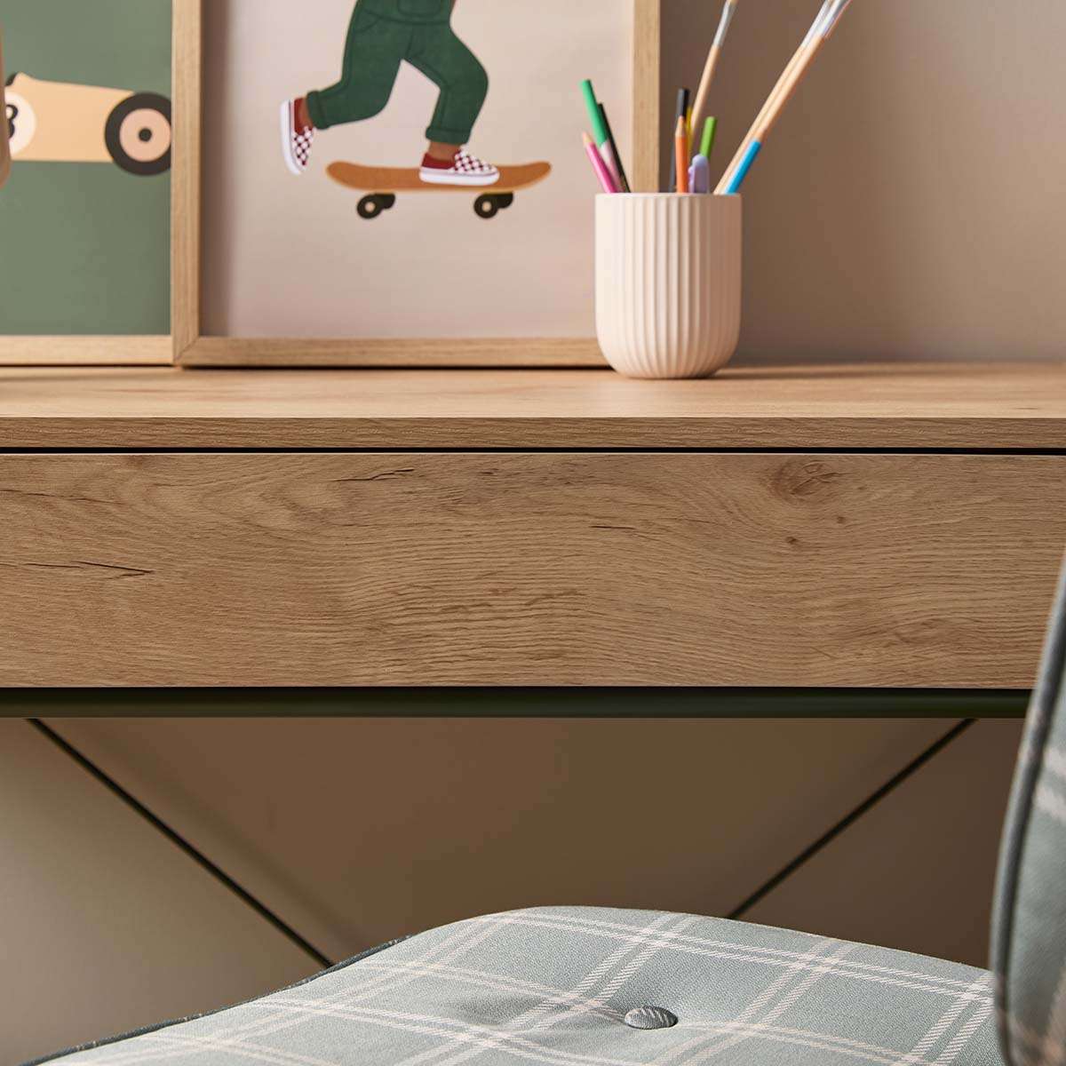 Grover Desk with Hooks - Khaki/Natural - Image 6