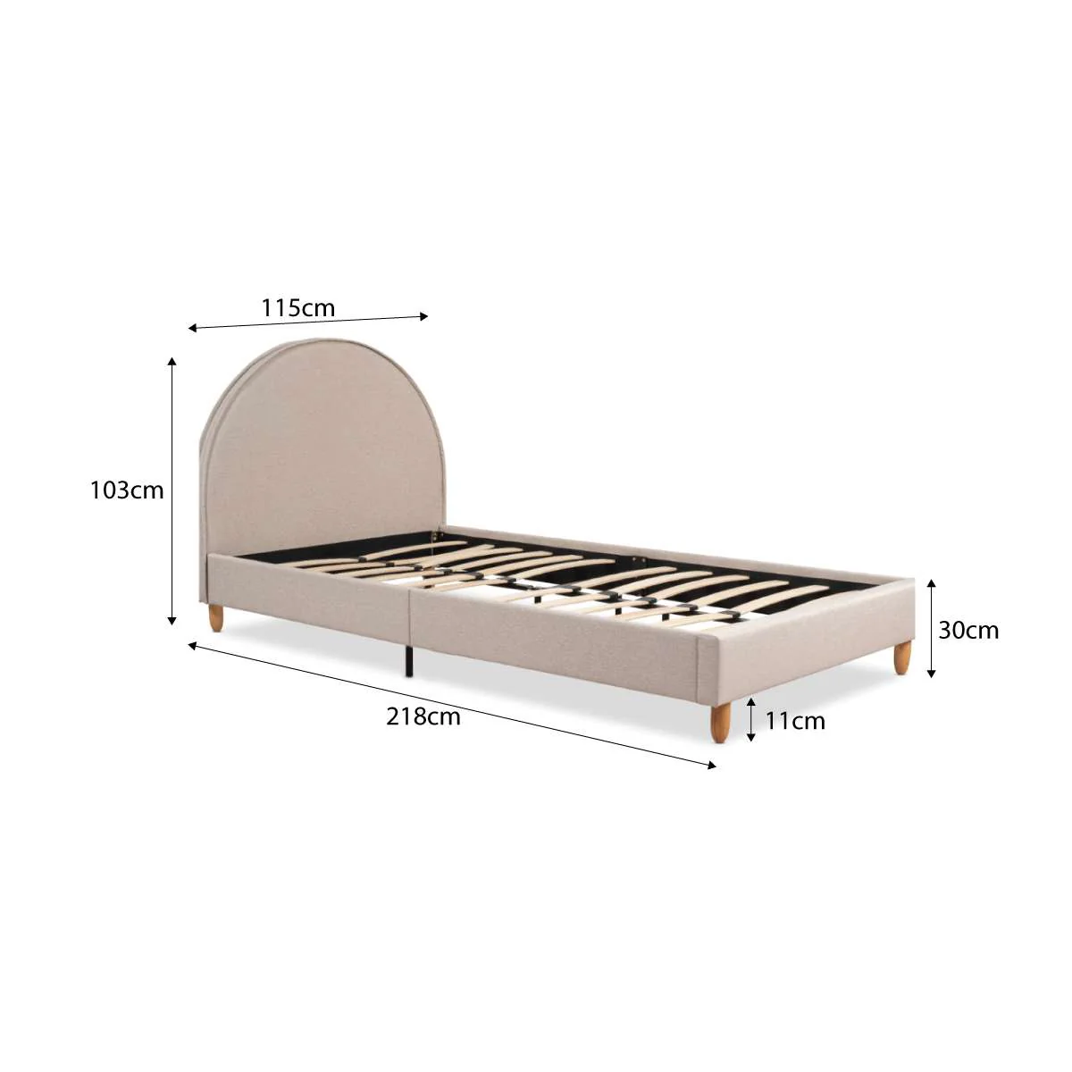 Imogen King Single Bed - Natural - Image 9