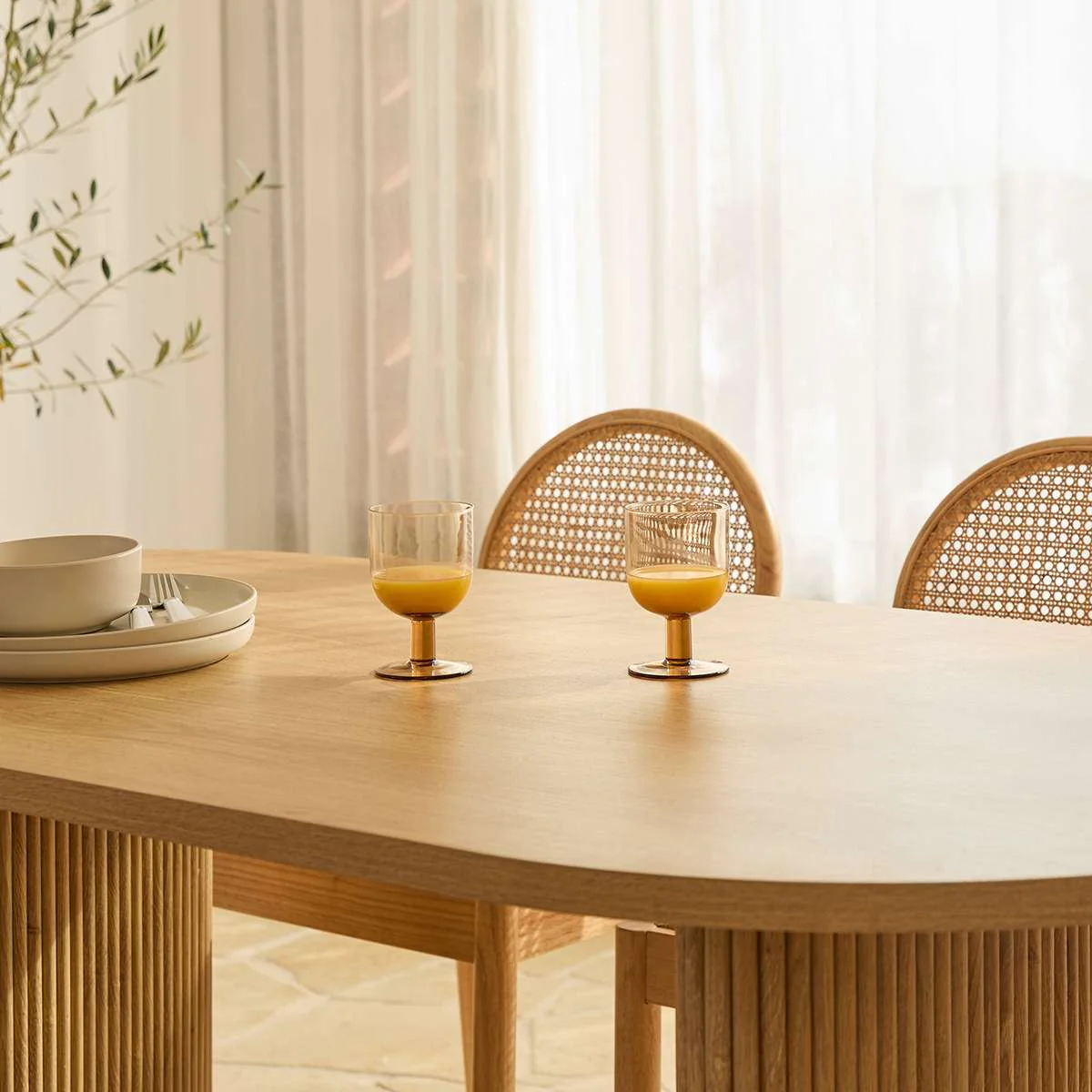 Amara Six Seater Dining Table - Natural - Image 9
