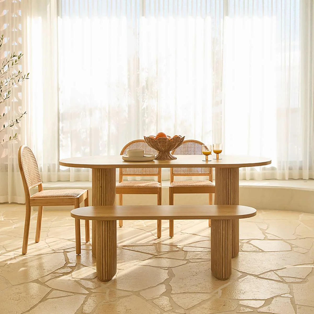 Amara Bench Seat - Natural - Image 5
