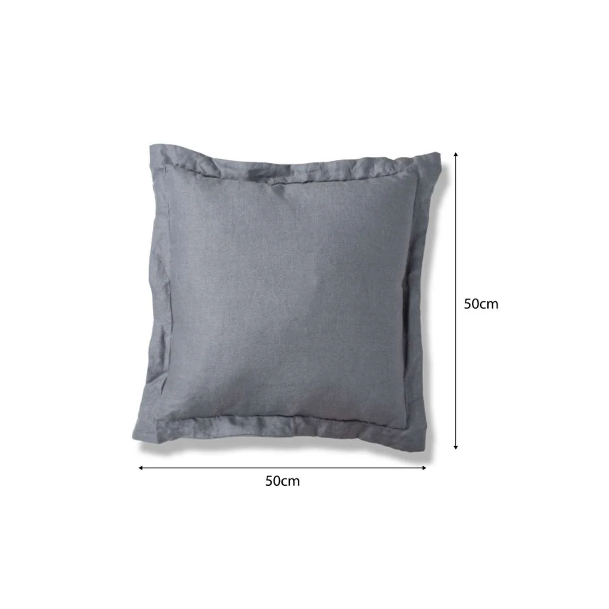 Mocka Linen Cushion - Petrol Blue - Image 4