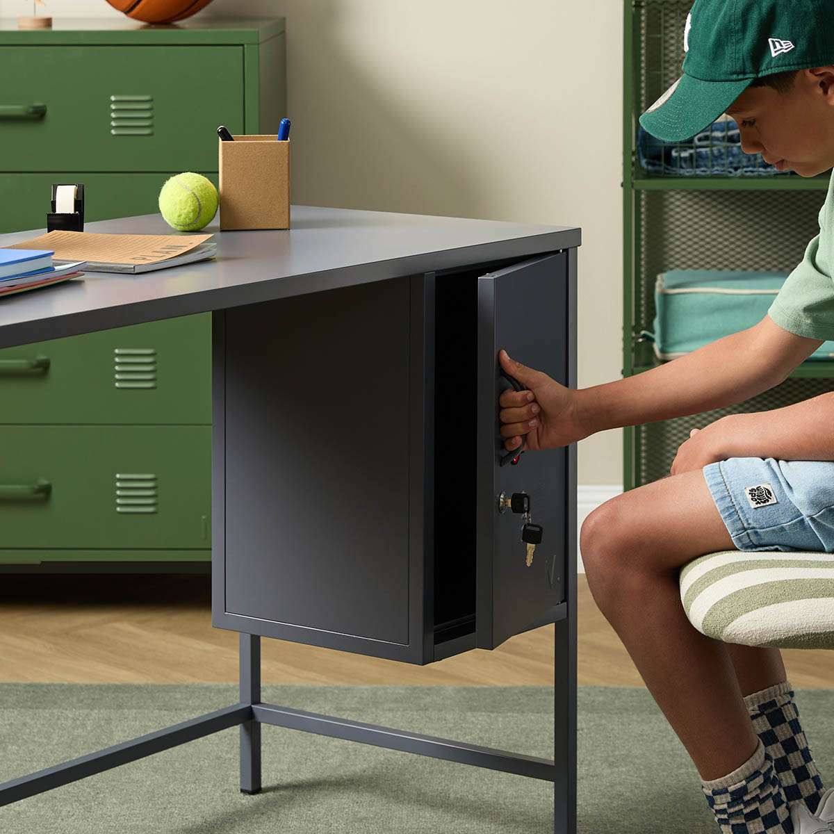 Mocka Original Locker Desk - Steele - Image 11