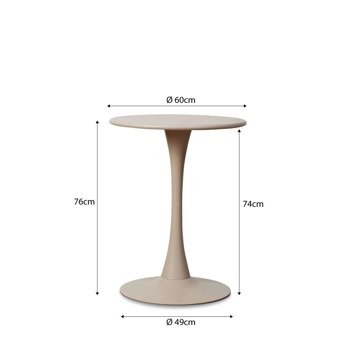 Ravello Outdoor Bistro Three Piece Dining Set Beige - Image 6