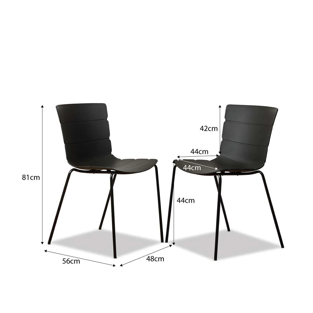 Ravello Outdoor Dining Chair - Black Set of Four Bundle - Image 4