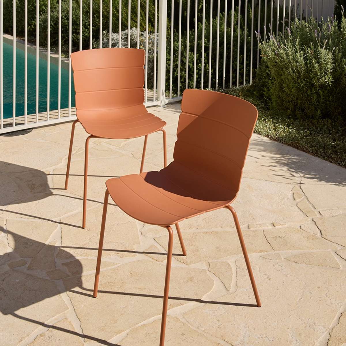 Ravello Outdoor Dining Chair - Clay Set of Four Bundle - Image 3