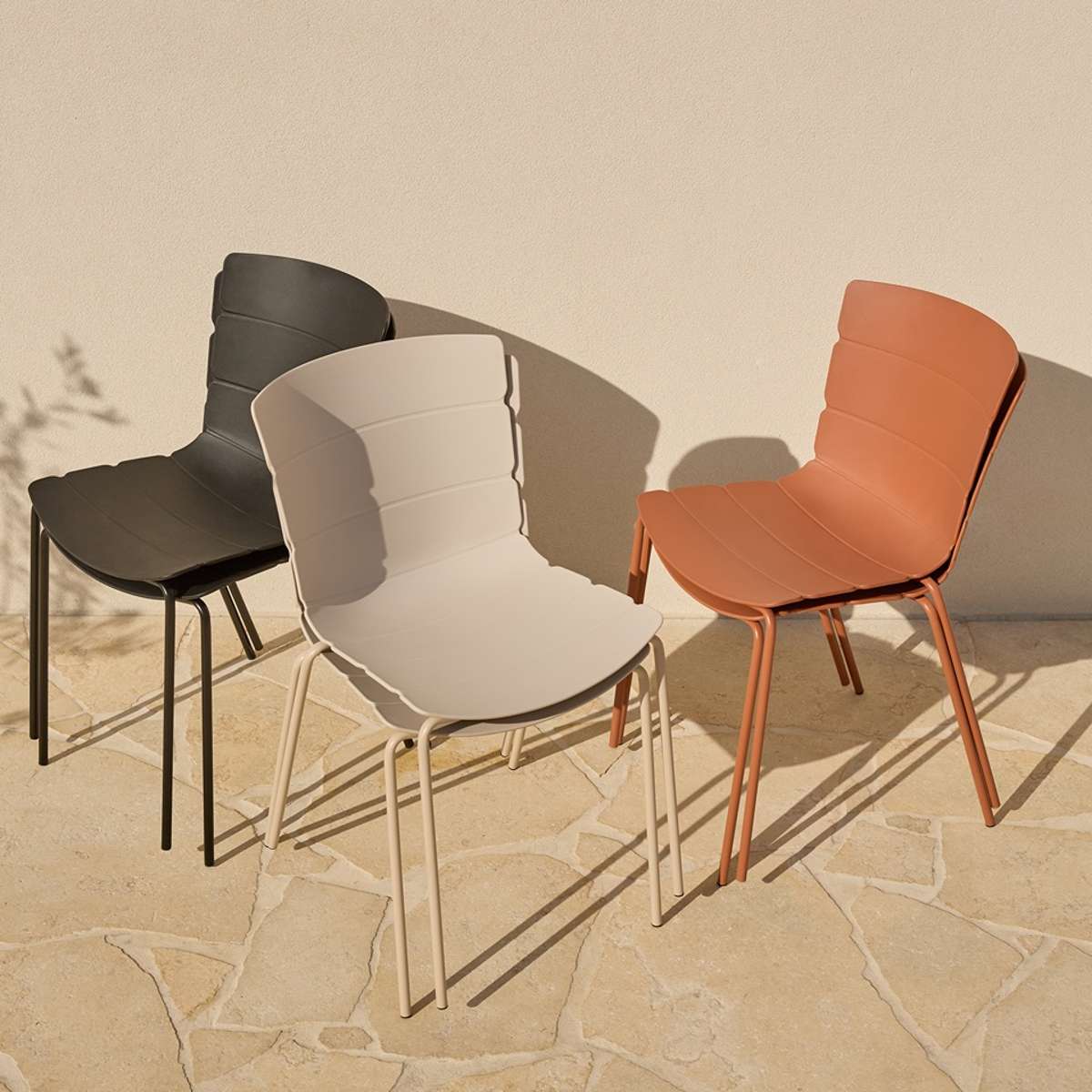 Ravello Indoor/Outdoor Dining Chair - Set of Two - Beige - Image 5