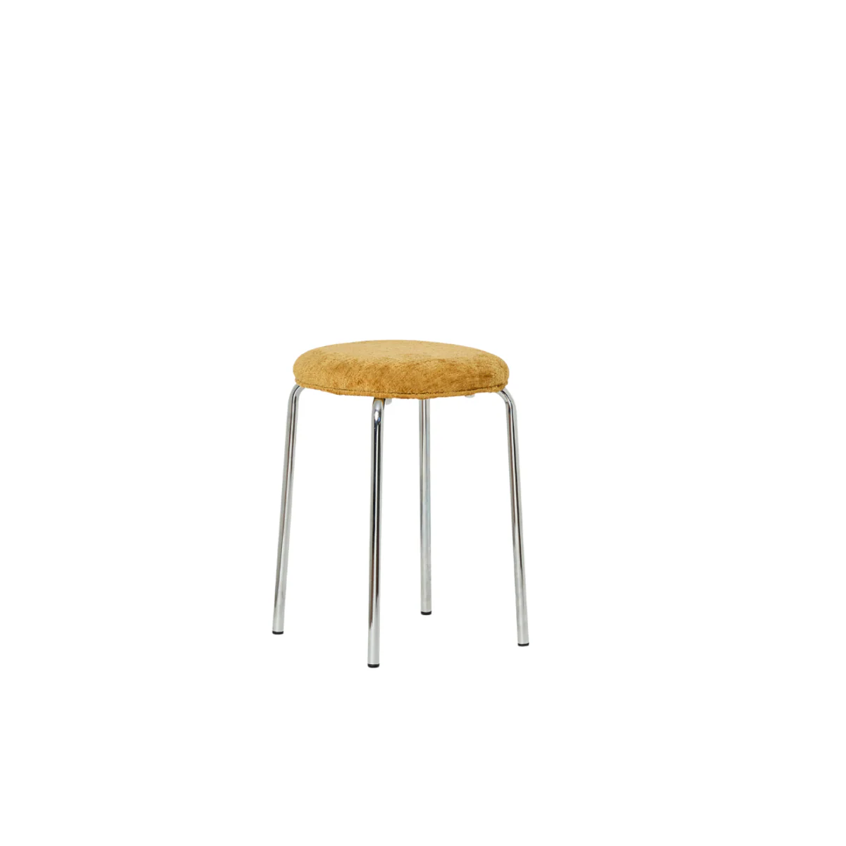 Vivi Chrome Stool - Mustard Cheneille - Image 7